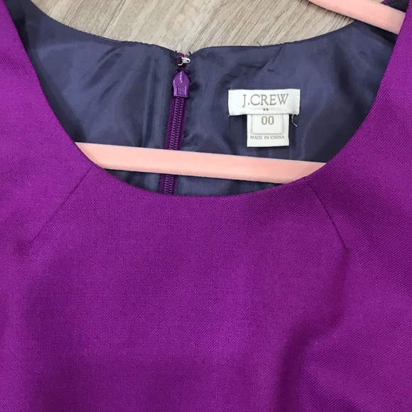 - J.Crew Purple Wool dress sz 00 - Picture 9 of 11